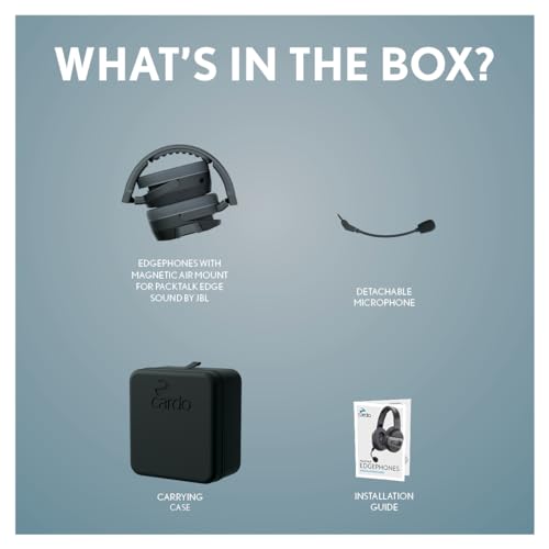 Cardo Packtalk Edge Edgephones Headset, Black for Men